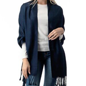 Pashmina Shawl in Navy Blue